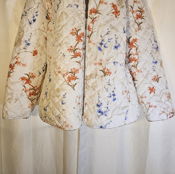 Chico's Sz 3 XL Floral Zip Jacket - Picture 7 of 7